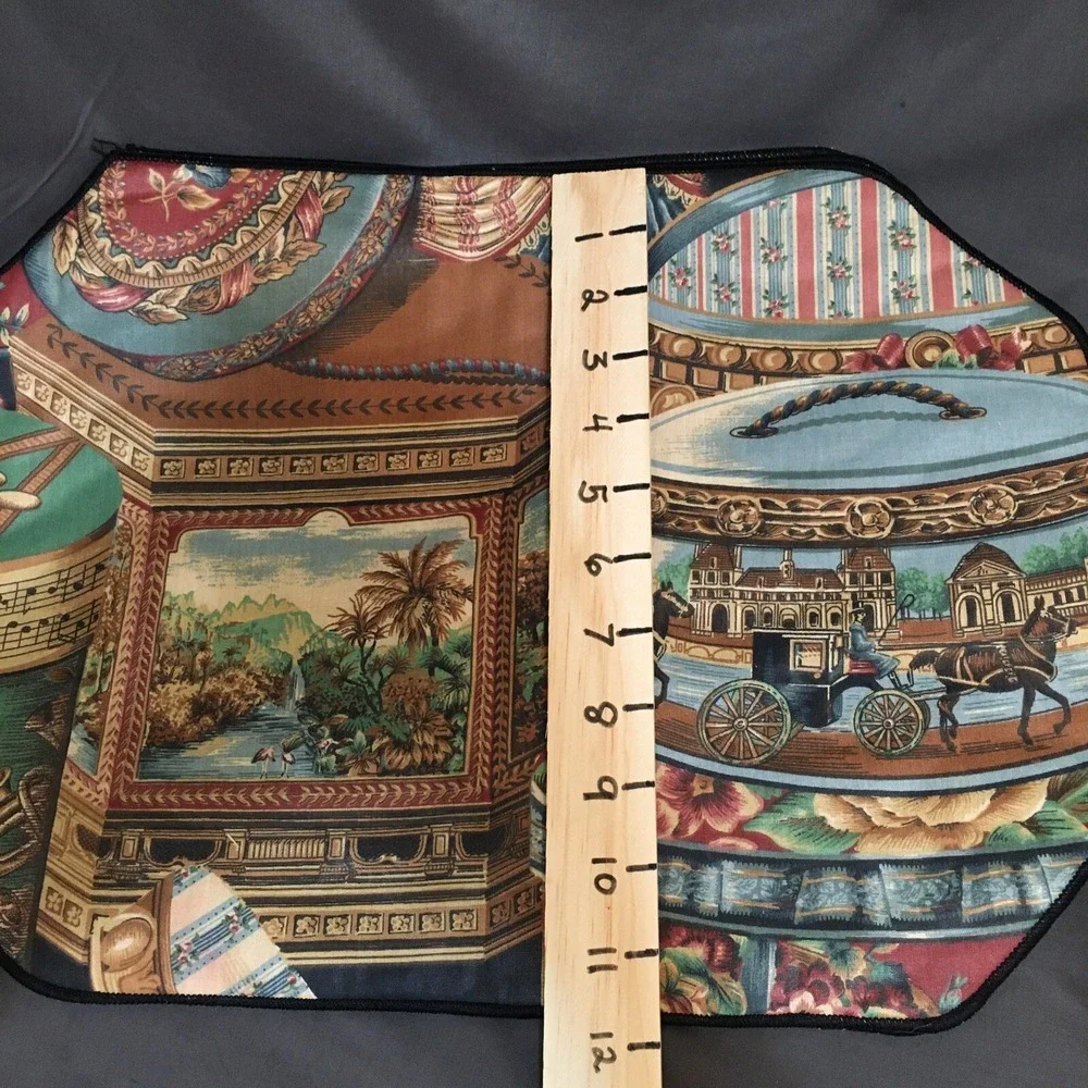Handmade Fabric Placemats Set of‎ Four Beautiful Victorian Hat Boxes 12x16